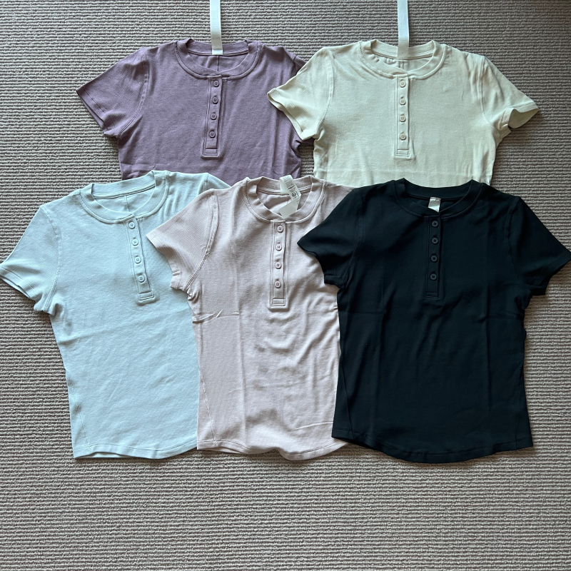 Original! Henry Collar Series Women's Short Sleeves! Yarn Imported from Austria!