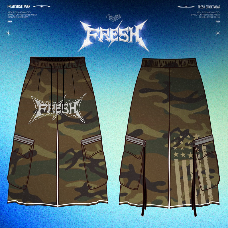 Fresh American-Style Printed Logo Casual Unisex Summer Camouflage Ribbon Cropped Sweatpants Fresh American-Style Printed Logo Casual Unisex Summer Camouflage Ribbon Cropped Sweatpants