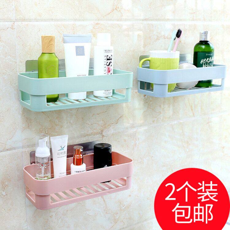 Bathroom shelf-free wall hanging makeup room toilet toilet kitchen trace suction disk wall-type collection layer