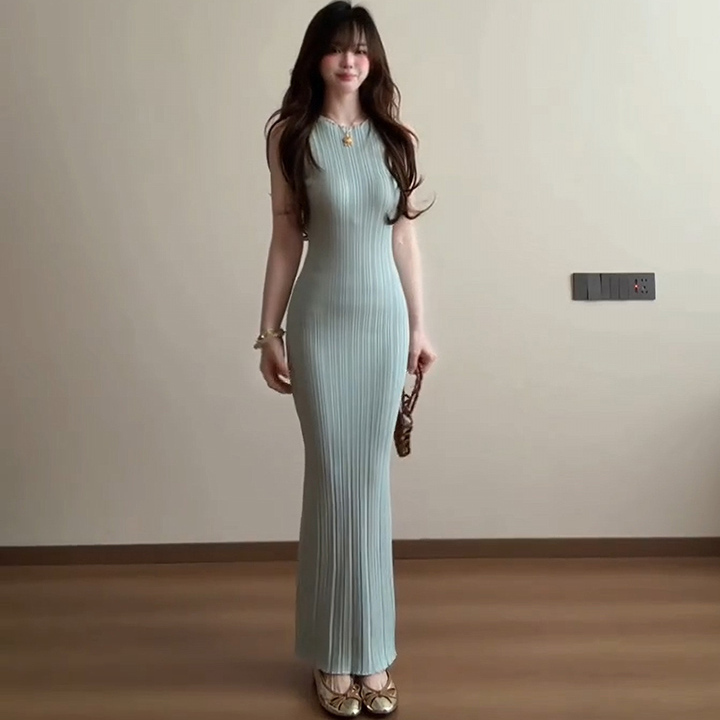 New Arrivals: Summer Sleeveless Slit Dress, Bodycon Long Dress, Vintage Slit Dress, Feminine Dress New Arrivals: Summer Sleeveless Slit Dress, Bodycon Long Dress, Vintage Slit Dress, Feminine Dress