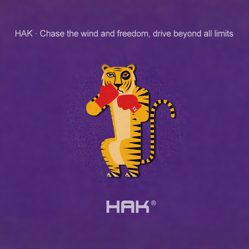 Hak Boxing Tiger Creative Car Sticker Yellow and Black Striped Tiger Red Boxing Gloves Fighting Car Decal