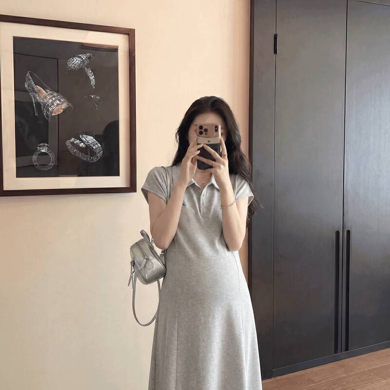 Sola Maternity Dress, New Summer Style, High-End, Stylish, Casual, Comfortable, Does Not Show Pregnancy, Covers the Belly, Pure Cotton Dress