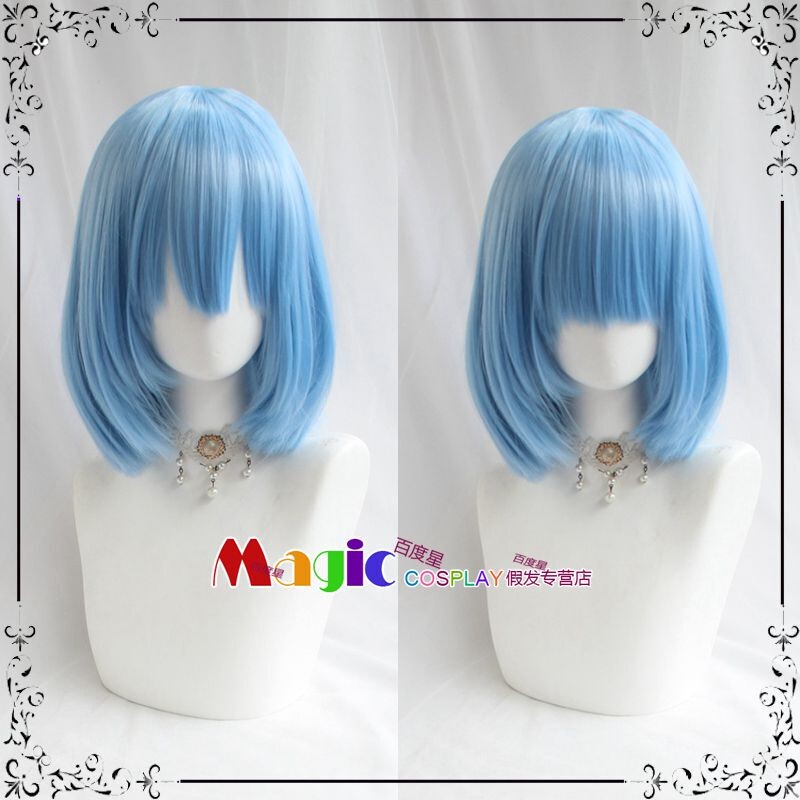 Azur Lane Chabayeve Cosplay Wig, Aoi Hikaru, Kiruno, Zhi Chuan, Light Blue Pear-Shaped Hairstyle Azur Lane Chabayeve Cosplay Wig, Aoi Hikaru, Kiruno, Zhi Chuan, Light Blue Pear-Shaped Hairstyle