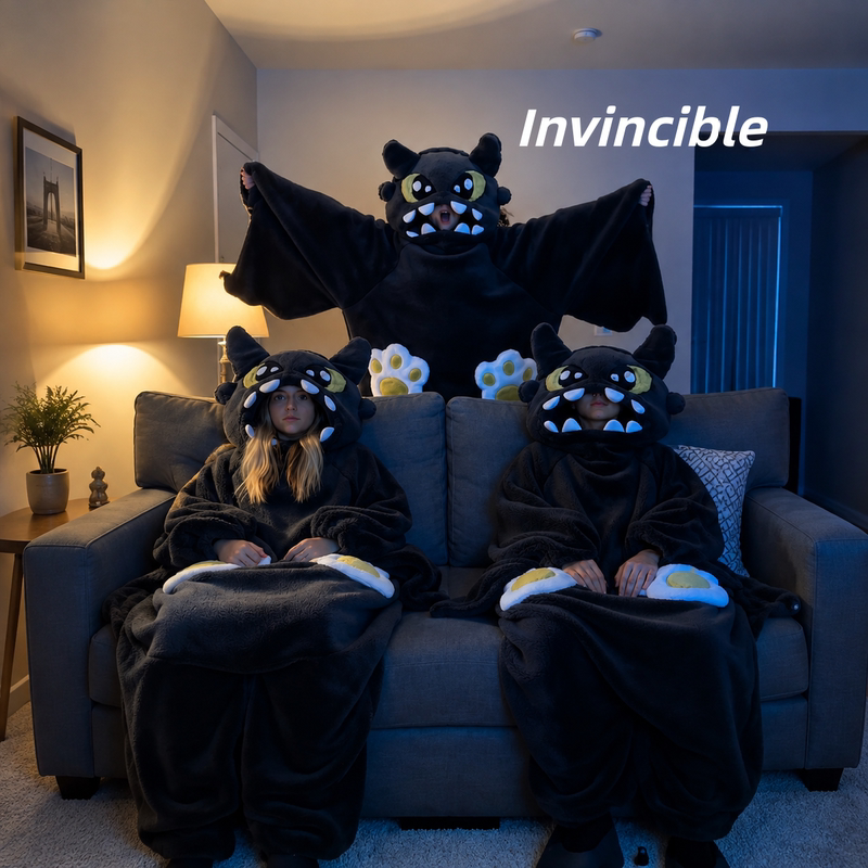 Toothless One-Piece Pajamas, Pumpkin Coral Fleece Robe, Funny Couple Outfits from How to Train Your Dragon, Can Be Worn Outside as Loungewear Toothless One-Piece Pajamas, Pumpkin Coral Fleece Robe, Funny Couple Outfits from How to Train Your Dragon, Can Be Worn Outside as Loungewear