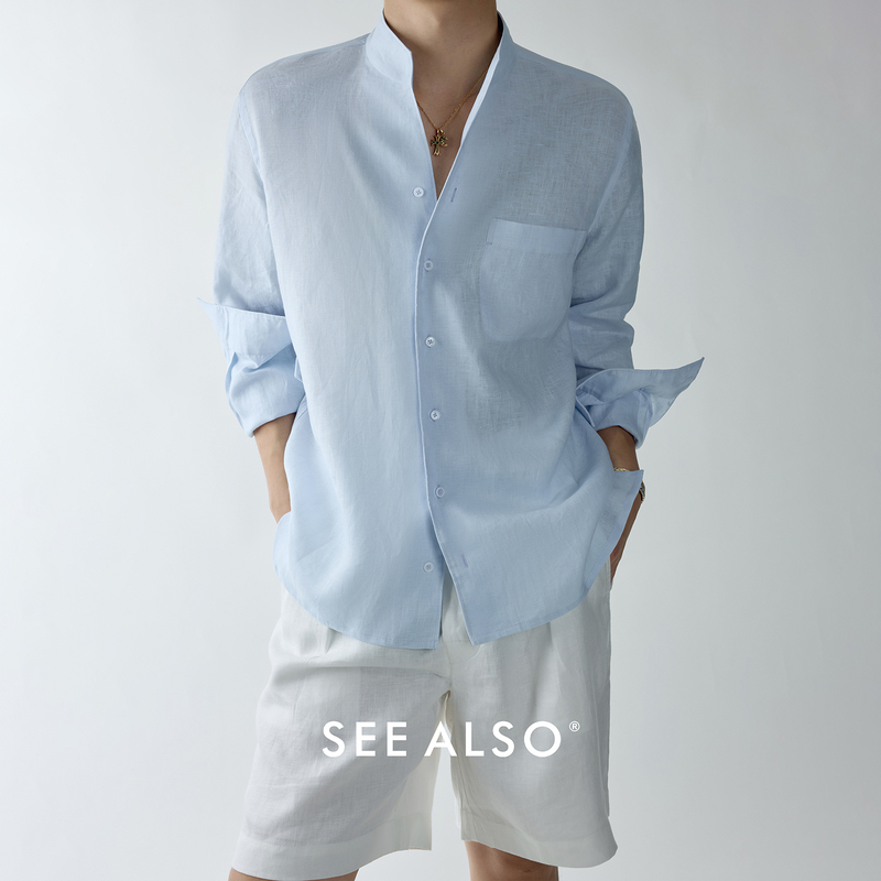 See Also『Black Label Haute Couture』Sun-Protective Shirt with Pleats, Breathable, Old Money Style, New Rich Relaxed Lapel Linen Shirt