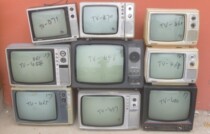 retro tv vintage nostalgic black and white tv retro window decorations