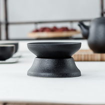 Black pottery tea leak tea filter filter retro new Japanese ceramic kung fu tea accessories