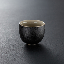Black pottery small teacup tea cup Master Cup Single Cup Tea Cup home set Japanese ceramic kung fu tea set accessories