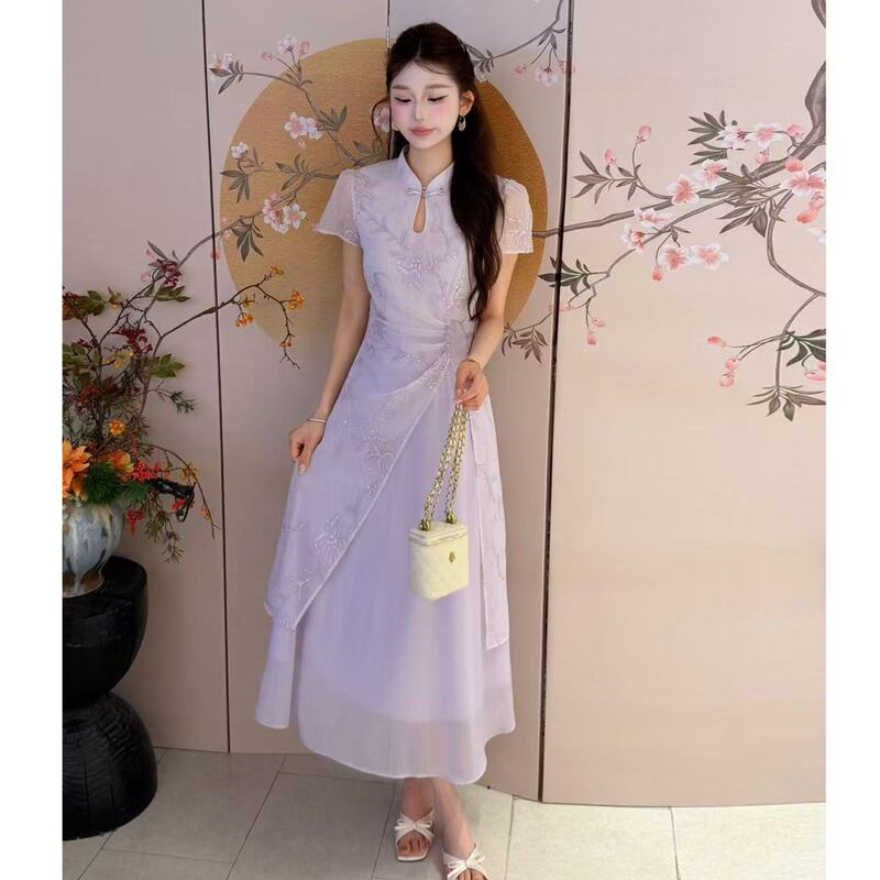 Xibei'Er [Hangzhou Chaoshao 12] In-Stock Benefits 06.10 New Chinese-Style Dress for Women 5629 Limited Order Only
