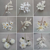 White simulation Floral Wedding Hall decoration silk rose hydrangea banquet Peony Hall layout road flower arrangement