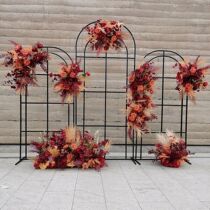 New wedding wrought iron Chinese Road props wedding stage creative modeling screen welcome area special-shaped flower stand