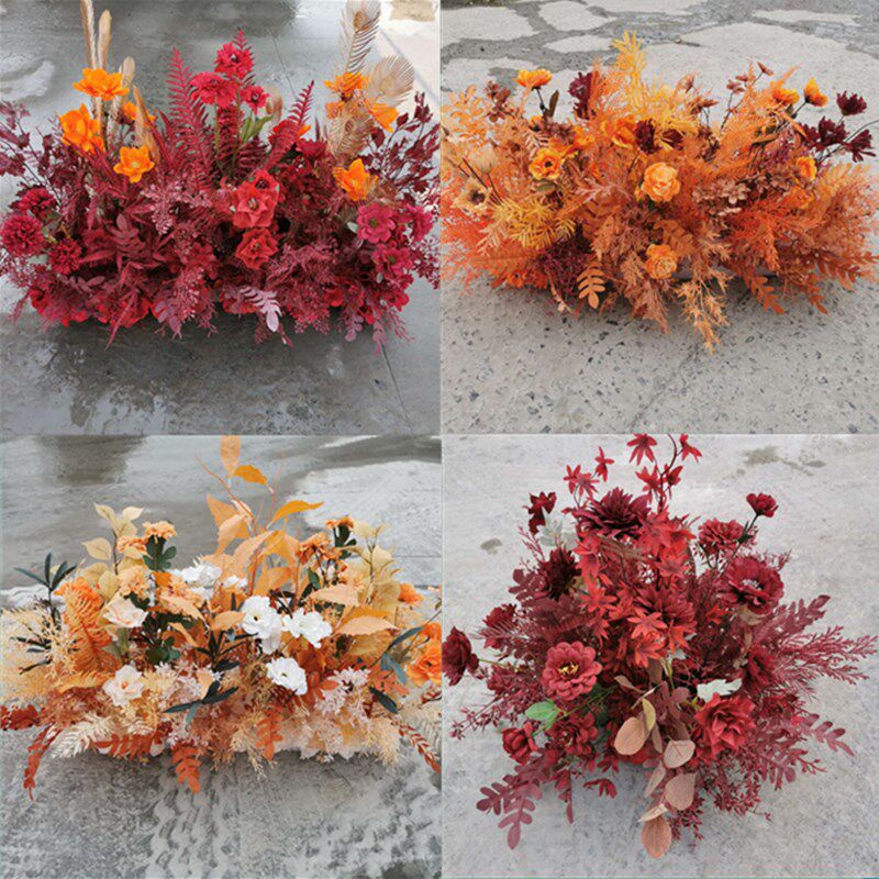 New wedding getaway with high emulation Silk Flowers Finished finished hanging flowers decorated with floral rows of floral paths leading flower wedding floral art