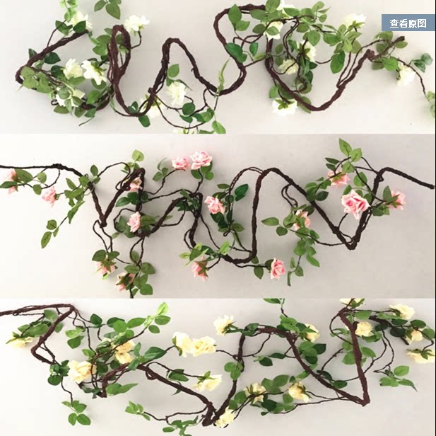 Wedding Prop Rose Vine SIMULATION Flower Vine Flowers Rose Wedding Arrangement Decorative Road Leading Flower Arch Floral-Taobao