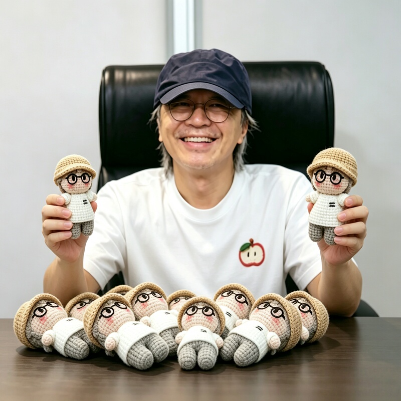 Stephen Chow Crochet Doll Handmade DIY Kit Kung Fu Girl Starry Sky Supporter Merchandise Gift