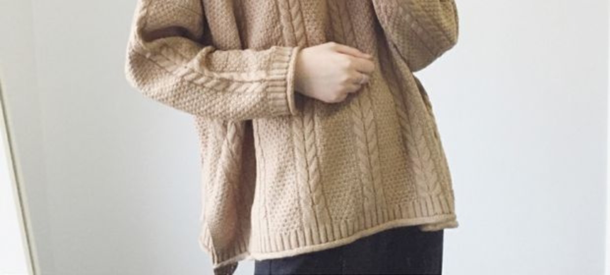 Mùa thu đông 2018 mới xoắn retro dài tay cổ tròn tay áo cánh dơi áo len nữ cổ cao