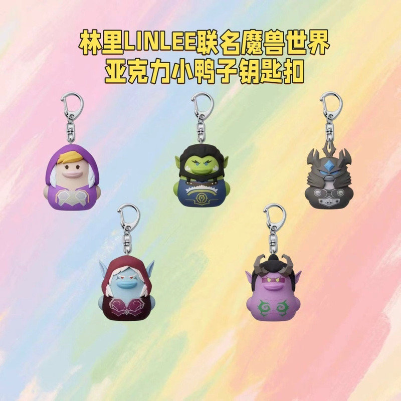 Linlee Collaboration with World of Warcraft: Custom Acrylic Keychain Backpack Pendant Decoration Gift