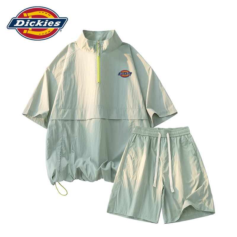 Dickies2026 New Short-Sleeved T-Shirt Suit Summer Men's Loose Casual Trendy Matching Slimming Two-Piece Set