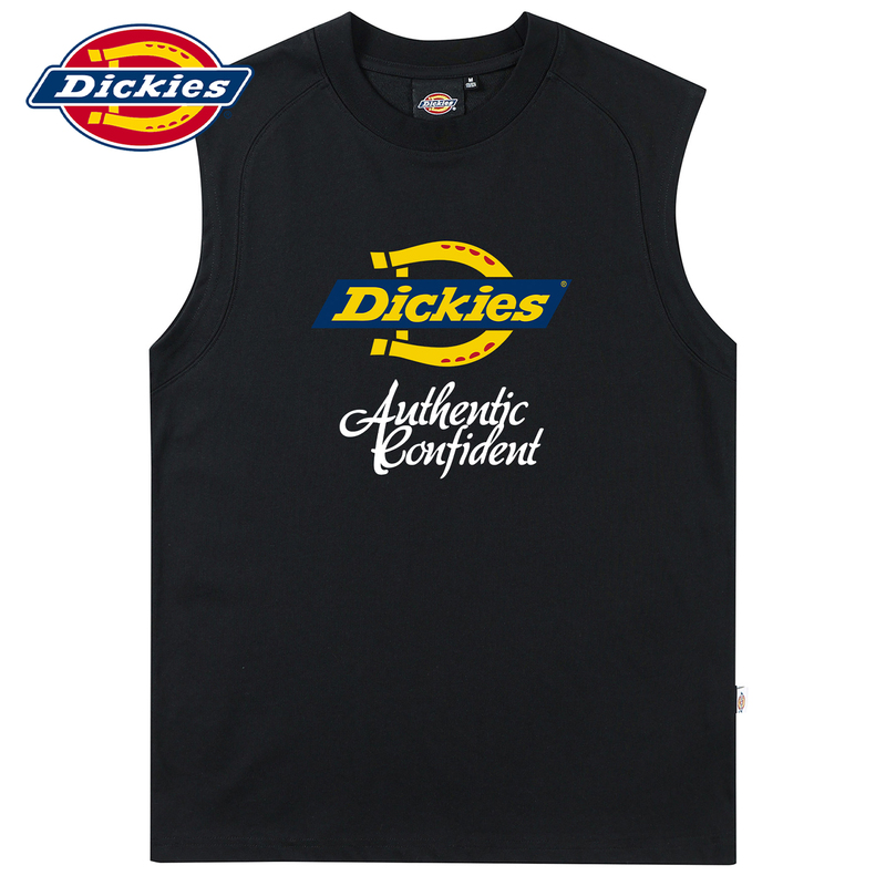 Dickies American-Style Personalized Printed Round-Neck Pullover Vest Men's Retro Trendy Brand Loose Sleeveless Undershirt