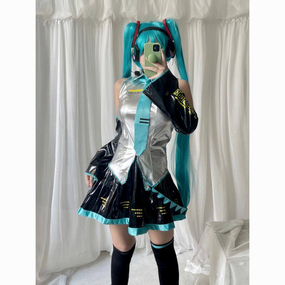 Hatsune Miku Miku Official Patent Leather Cosplay Costume Japanese Girl Anime Costume Jk Female Suit