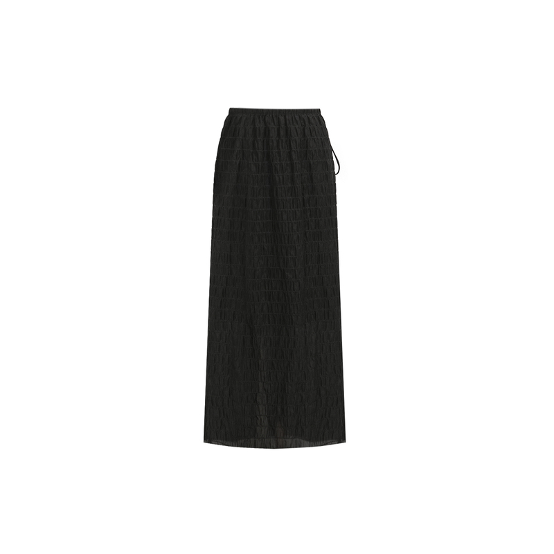 [Exclusive for Li Fu's Momo Fans] Sheer Texture, Nude Feel, Relaxed Drawstring Elastic Skirt 52K282225