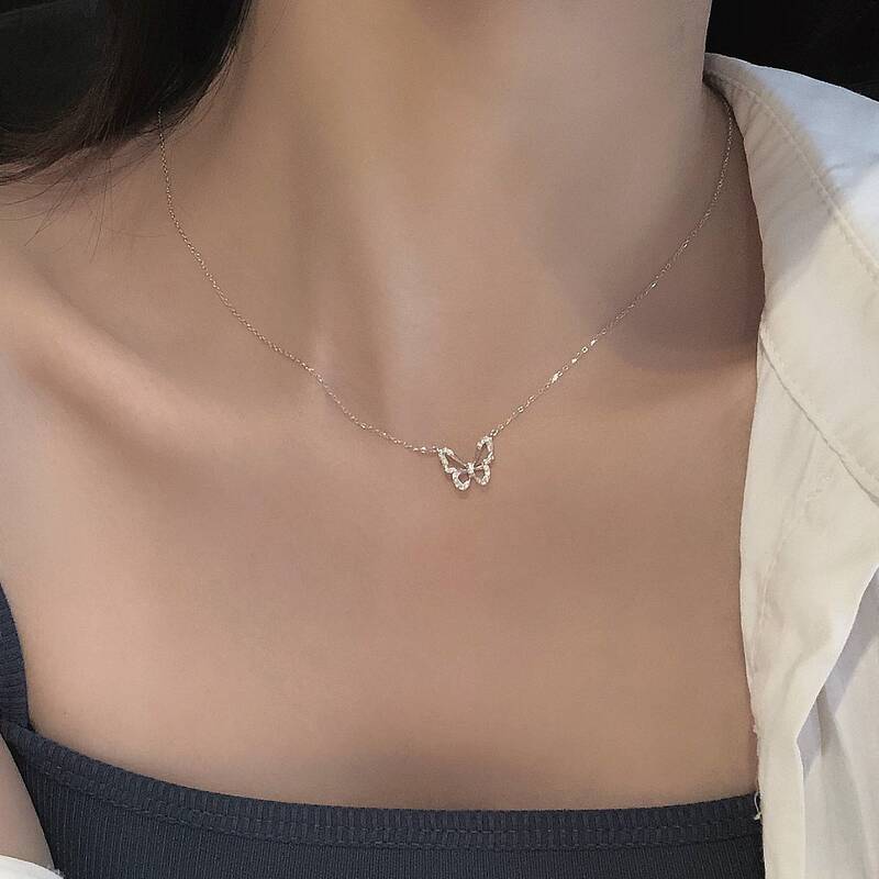 Shenzhen Silver Earl Jewelry Necklace Pure Silver Factory Silver Accessories Light Luxury High-End Pendant 925 Pure High-End Necklace