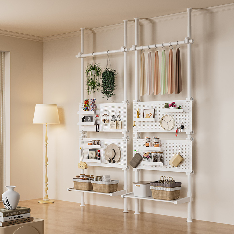 Wall-Mounted Perforated Board Storage Rack, Over-The-Door Clothes Hanger, Room Divider, Living Room No-Drill Partition, Entryway Screen, Decorative Wall Wall-Mounted Perforated Board Storage Rack, Over-The-Door Clothes Hanger, Room Divider, Living Room No-Drill Partition, Entryway Screen, Decorative Wall