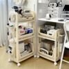Student dormitory under table hole board trolley storage rack desk under desk bag storage trolley bookshelf good items