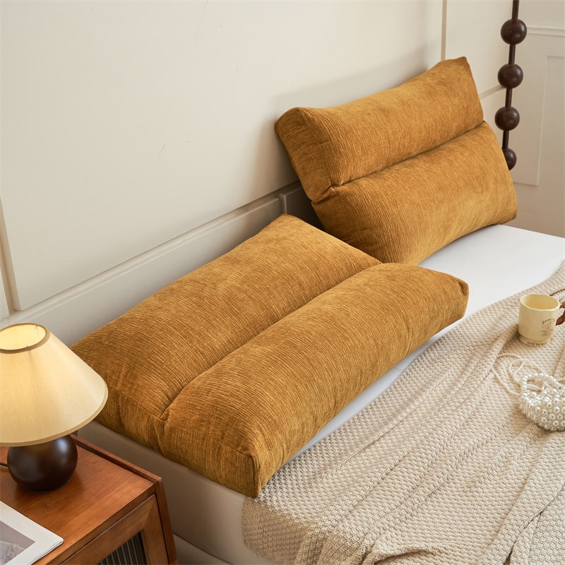 Double-layer bedside cushion, tatami soft bag, waist pillow, bed waist pillow, sofa large back cushion, bay window pillow