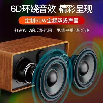 Home ktv audio set connected to tv singing karaoke all-in-one machine home small karaoke with wireless microphone