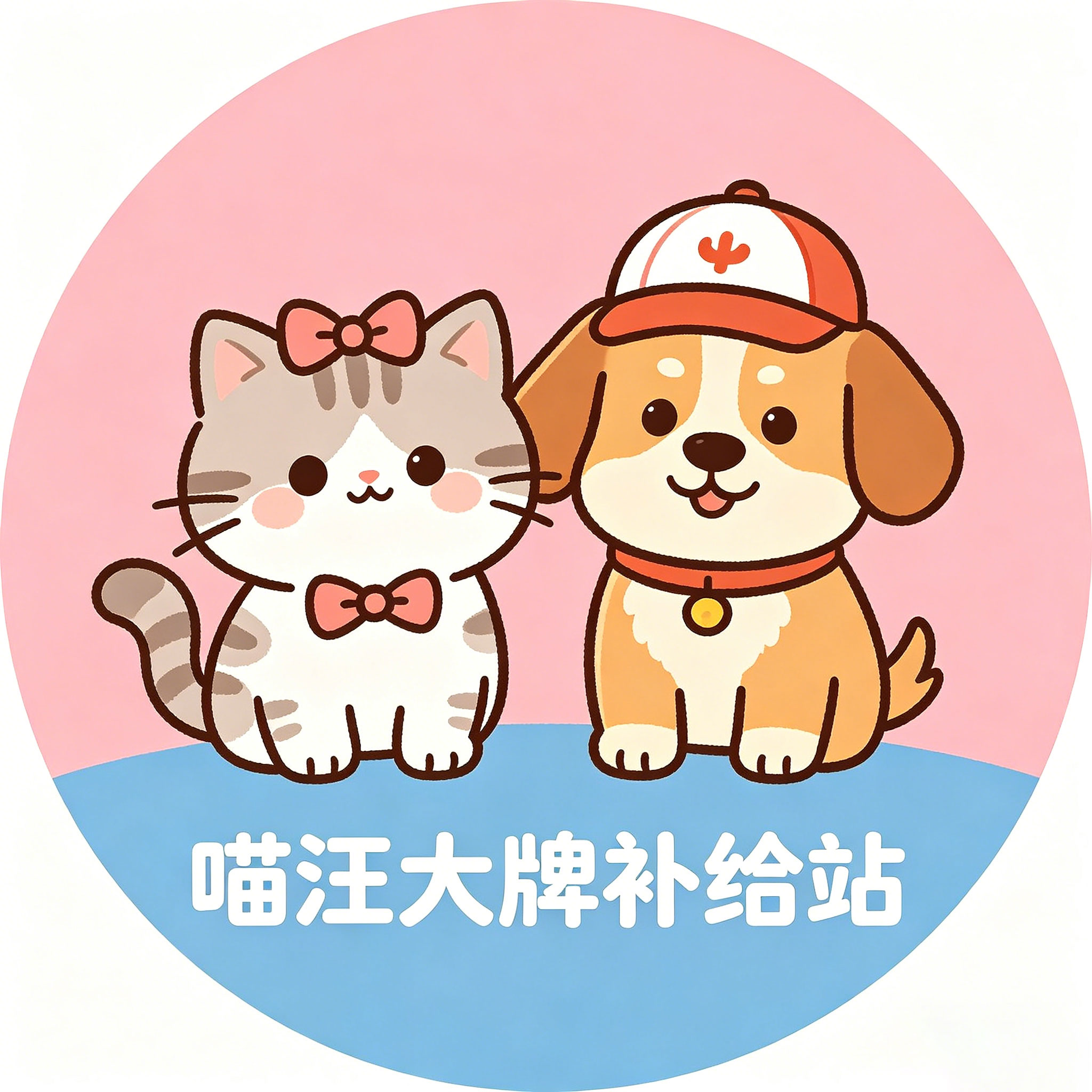 喵汪大牌补给站的LOGO