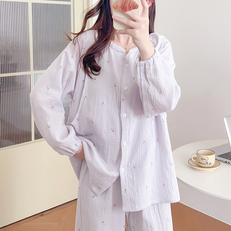 French Uamtor Pure Cotton Maternity Clothes with Breast Pads, Spring and Summer Class a Maternal and Infant Maternity Clothes, Postpartum Nursing Clothes, Double-Layer Gauze French Uamtor Pure Cotton Maternity Clothes with Breast Pads, Spring and Summer Class a Maternal and Infant Maternity Clothes, Postpartum Nursing Clothes, Double-Layer Gauze