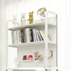 Simple bookshelf hole board desktop storage rack wrought iron table storage small shelf student dormitory desk organization rack