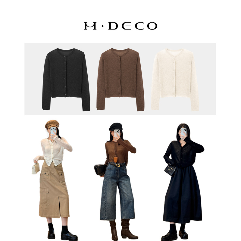 【Mdeco】[Baby Skin] I Don'T Want to Take It Off~ Soft and Delicate Water-Soluble Yarn Cardigan