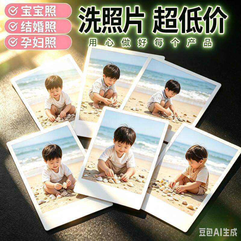 5inch High-Definition Photo Printing for Baby Photos, Original Image Printing from Mobile Phone, Laminated Waterproof Home Photo Album for Photo Display