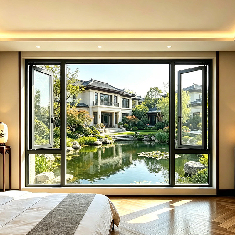 Royal Door and Window Company: Naples 115 Outward-Opening Window with Thermal Break Aluminum, Large Ventilation Balcony Household Aluminum Alloy Window