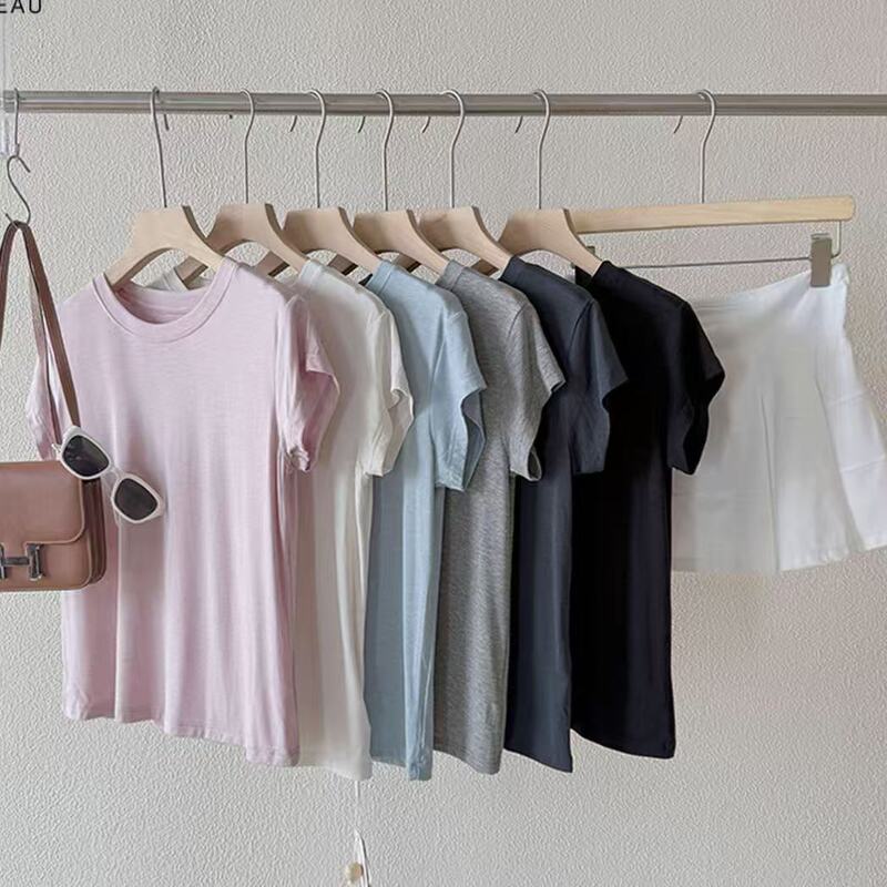 9962 Summer Benefit Lyocell Wool Short Sleeve T-Shirt (m Bust 90, Stretch Coat Length 59) 7.5 9962 Summer Benefit Lyocell Wool Short Sleeve T-Shirt (m Bust 90, Stretch Coat Length 59) 7.5