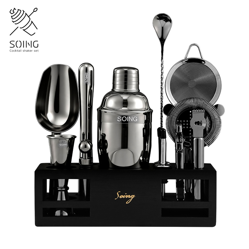 American Soing Cocktail Shaker Set Bar Tools Set Cocktail Tools Shaker Three-Stage Shaker