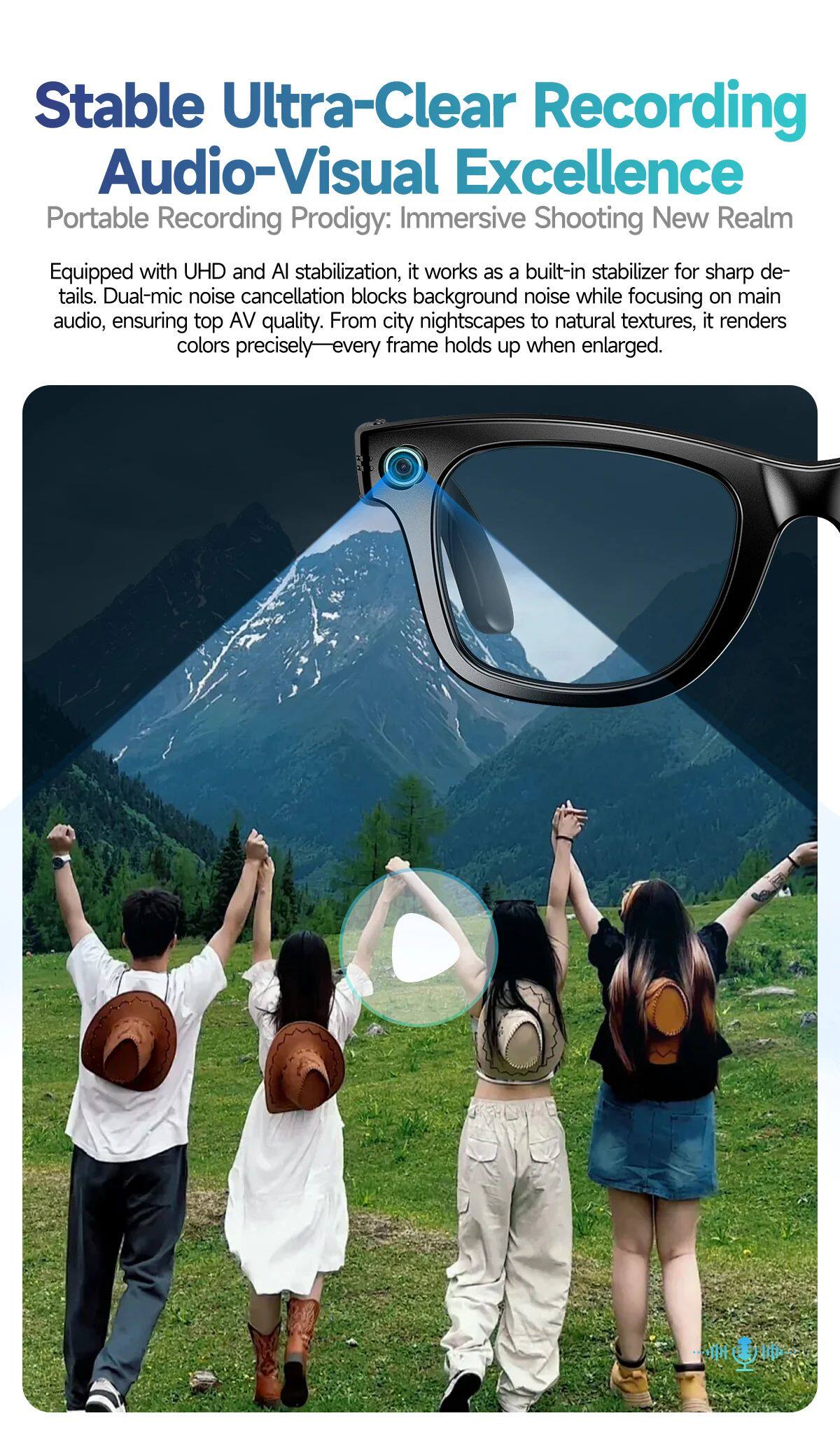 Компьютерные очки 2026 smart glasses men 8mp camera wifi bluetooth touch contr