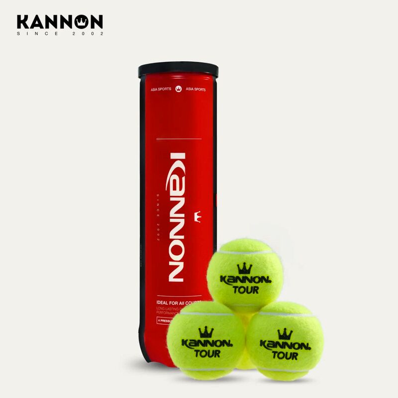 Kannon Kanglong Tennis Balls for Competition Tour Black Canister Professional Durable High Elasticity 4-Pack Guanqun Tennis Balls