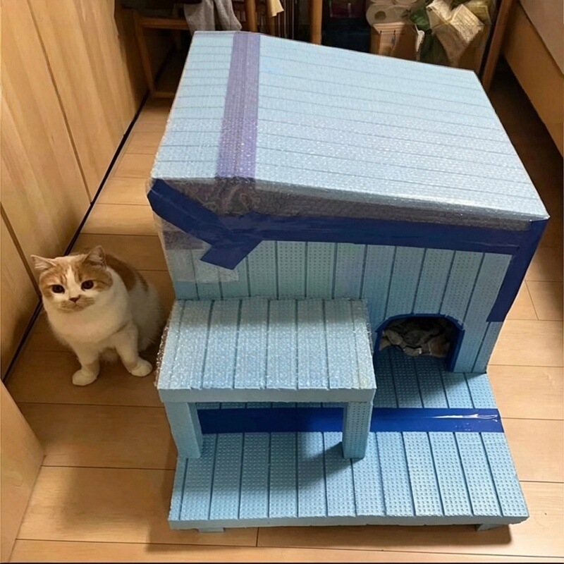 Cat and Dog House Insulation Extruded Board Outdoor DIY Stray Cat Shelter Material Frost-Proof Insulation Pet House Waterproof Construction Cat and Dog House Insulation Extruded Board Outdoor DIY Stray Cat Shelter Material Frost-Proof Insulation Pet House Waterproof Construction