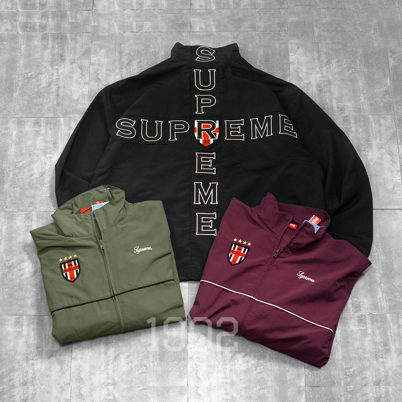 In Stock Supreme 26Fw Cross Track Jacket Cross-Stitch Zipper Jacket Outerwear