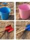 Beach Sand Play Set with Iron Shovel and Bucket, Children's Sand Digging Beach Toy Set, Cartoon Beach Toys for Babies, Complete Set