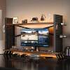 Monitor elevated desktop computer desk storage rack multi-layer iron hole board multi-functional e-sports room storage rack