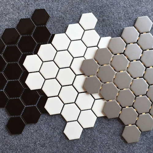 Нордическая черно -белая серая керамическая мозаичная кухня туалетная стена плитка шесть плиток