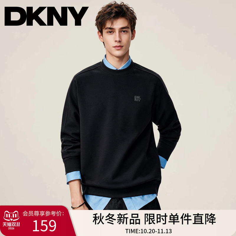Dkny Tang Ke Nai Casual Round-Neck Versatile Base T-Shirt 2026 Autumn Long-Sleeve Business Pullover Top Dkny Tang Ke Nai Casual Round-Neck Versatile Base T-Shirt 2026 Autumn Long-Sleeve Business Pullover Top