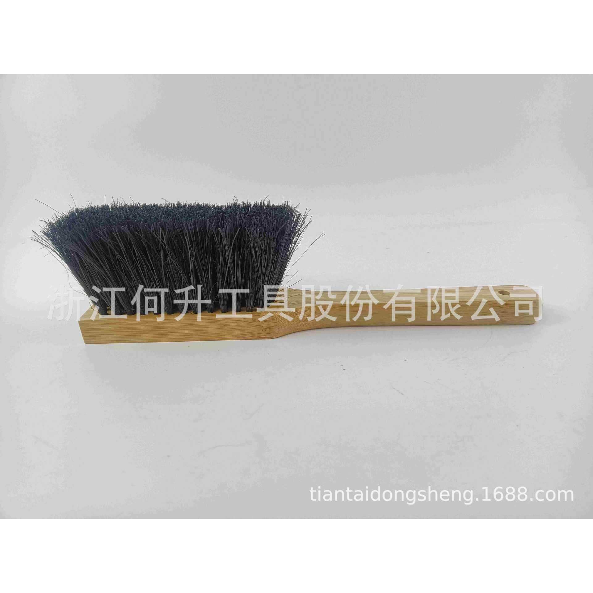 厂家生产竹子黑椰棕壁炉工具刷，碳灰火炉毛刷植物棕毛刷扫灰刷