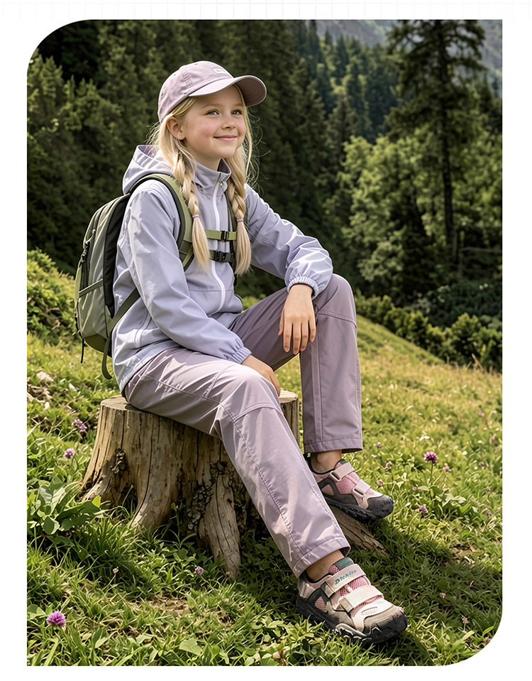 Dickies儿童运动鞋新款中大童魔术贴防滑户外登山鞋子软底跑步鞋 — 4