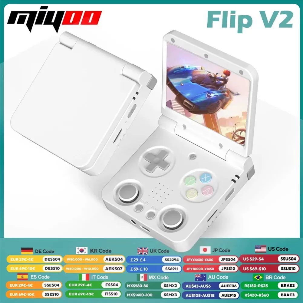 MIYOO Flip V2 ручная игровая приставка 3.5IPS экран Linux Sy