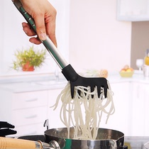 Japan imported long handle noodle clip food clip salad clip spaghetti clip stainless steel barbecue clip food