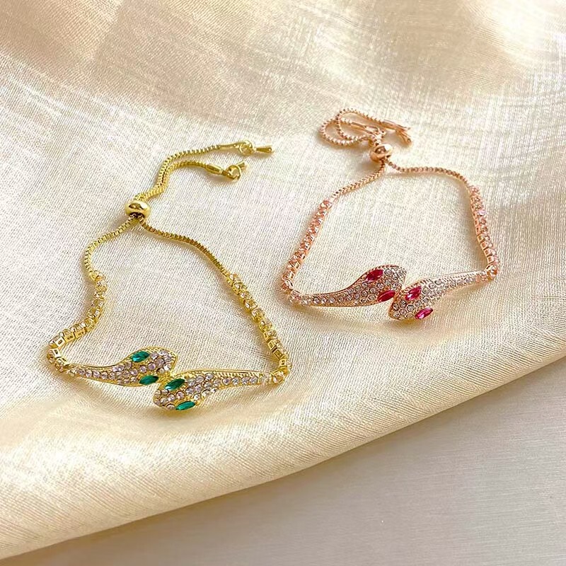 Year of the Snake Style Snake-Shaped Bracelet, Zodiac Year Amulet for Women, Niche Adjustable Pull-Out Bracelet, Personalized and Simple Year of the Snake Style Snake-Shaped Bracelet, Zodiac Year Amulet for Women, Niche Adjustable Pull-Out Bracelet, Personalized and Simple